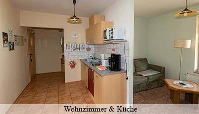 Kche und Wohnzimmer